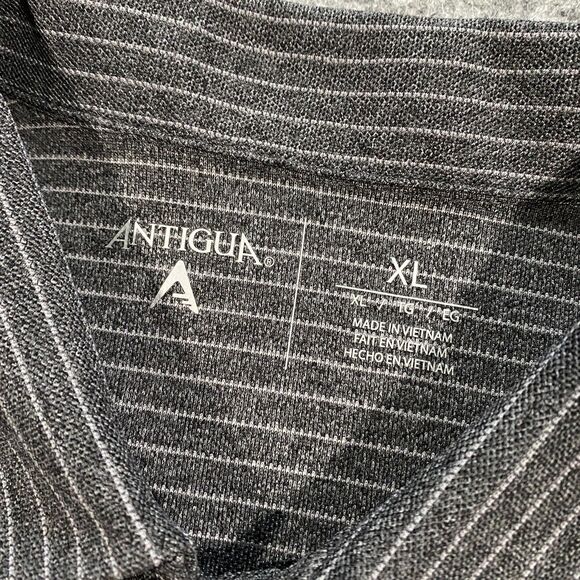 Miami Heat Antigua Striped Polo Adult X-Large XL Gray Embroidered NBA Basketball - Picture 9 of 16